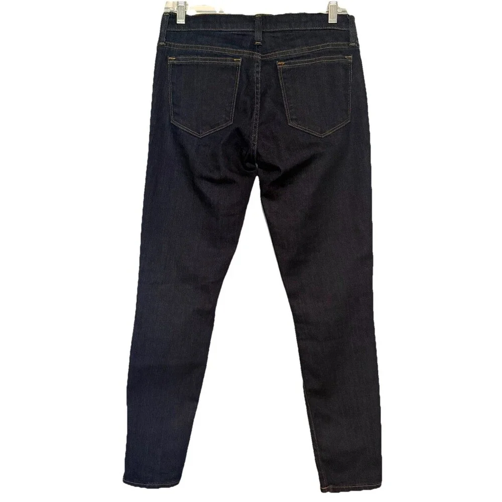 J. Crew Toothpick Skinny Jeans Sz 27 Ankle Dark Blue Stretch EUC